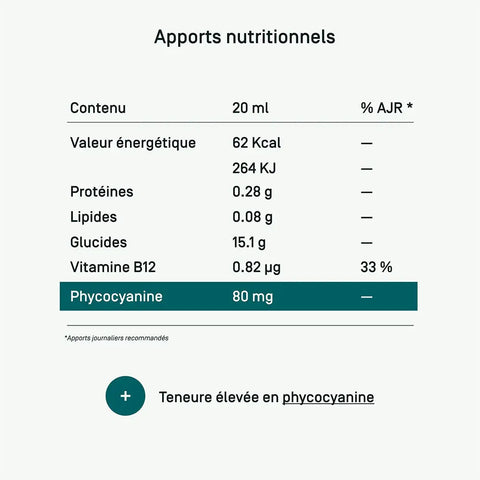 Elixir de spiruline - phycocyanine Phycocyanine