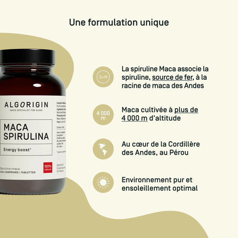 Spiruline Maca — formulation unique