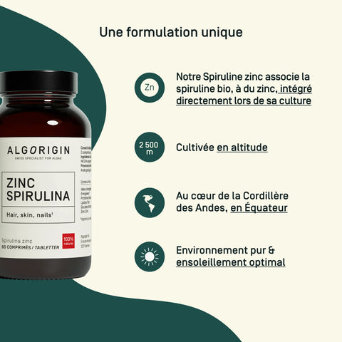 Spiruline Zinc — formulation unique